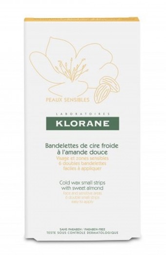 Klorane Cire Dépilatoire à Froid Visage et Zones Sensibles